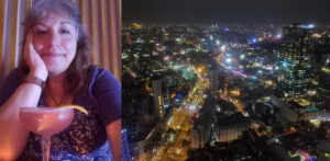 Me having a coktail while overlooking Ho Chi Minh | Saigon Vietnam